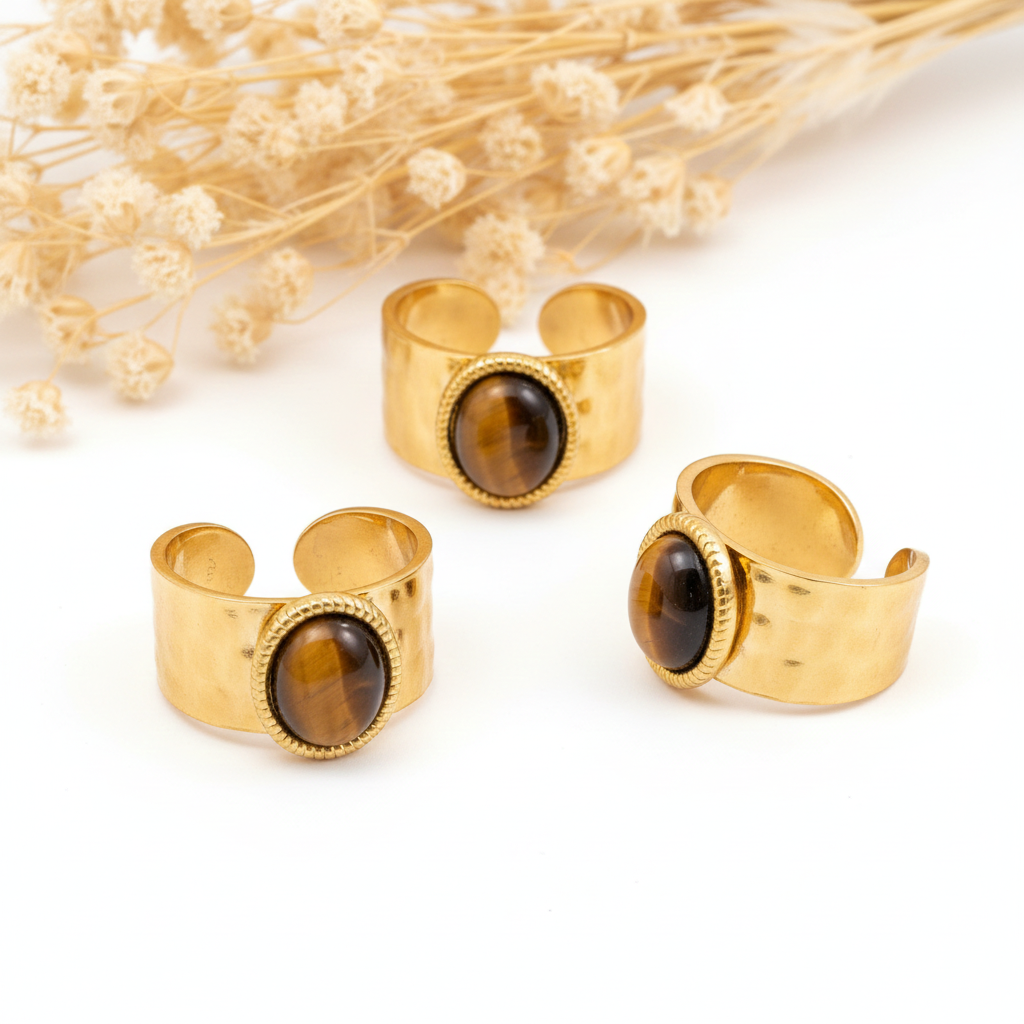 Tiger Eye Stone Ring