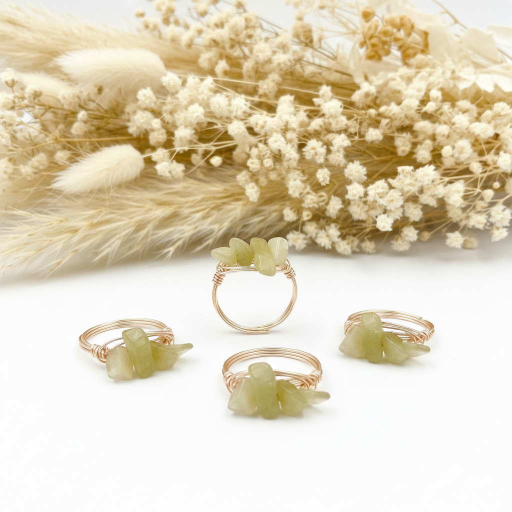 Prehnite Stone Ring
