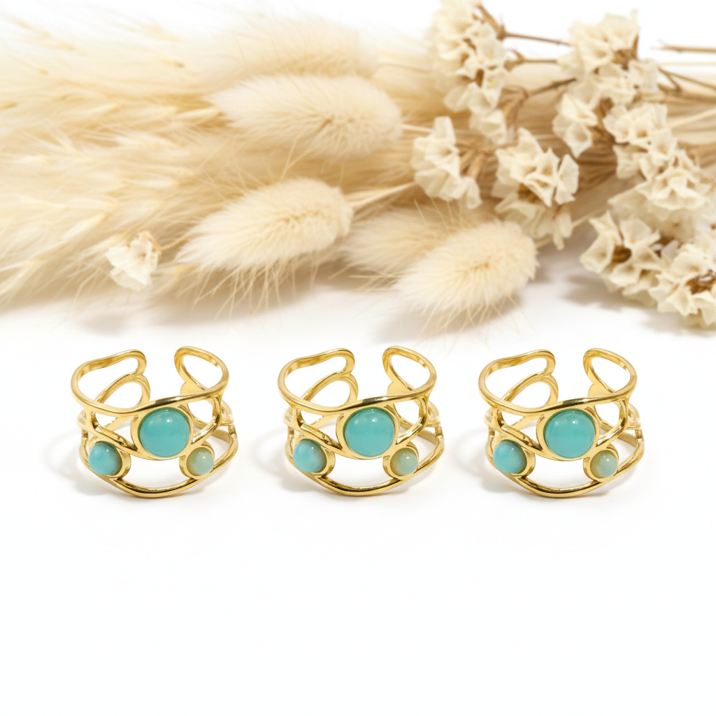 Amazonite Stone Ring