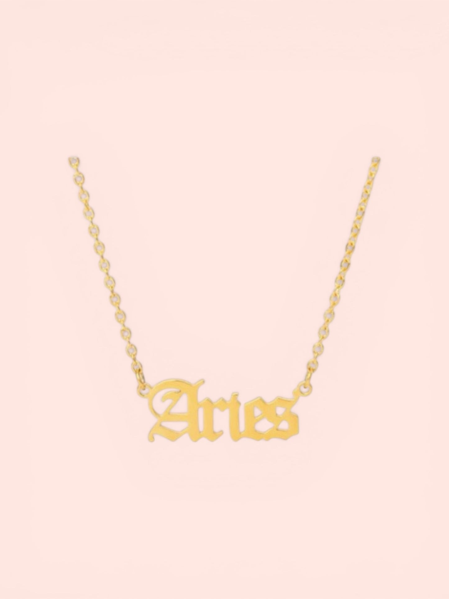 Aries 14K Gold Plated Stainless Steel Zodiac necklace